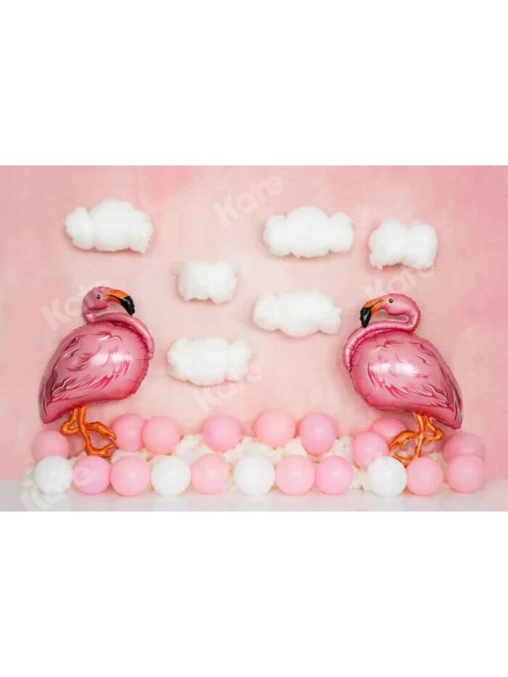 Kate Backdrop 5' x 7' Pink Flamingo Theme Wrinkle Free Photography Background